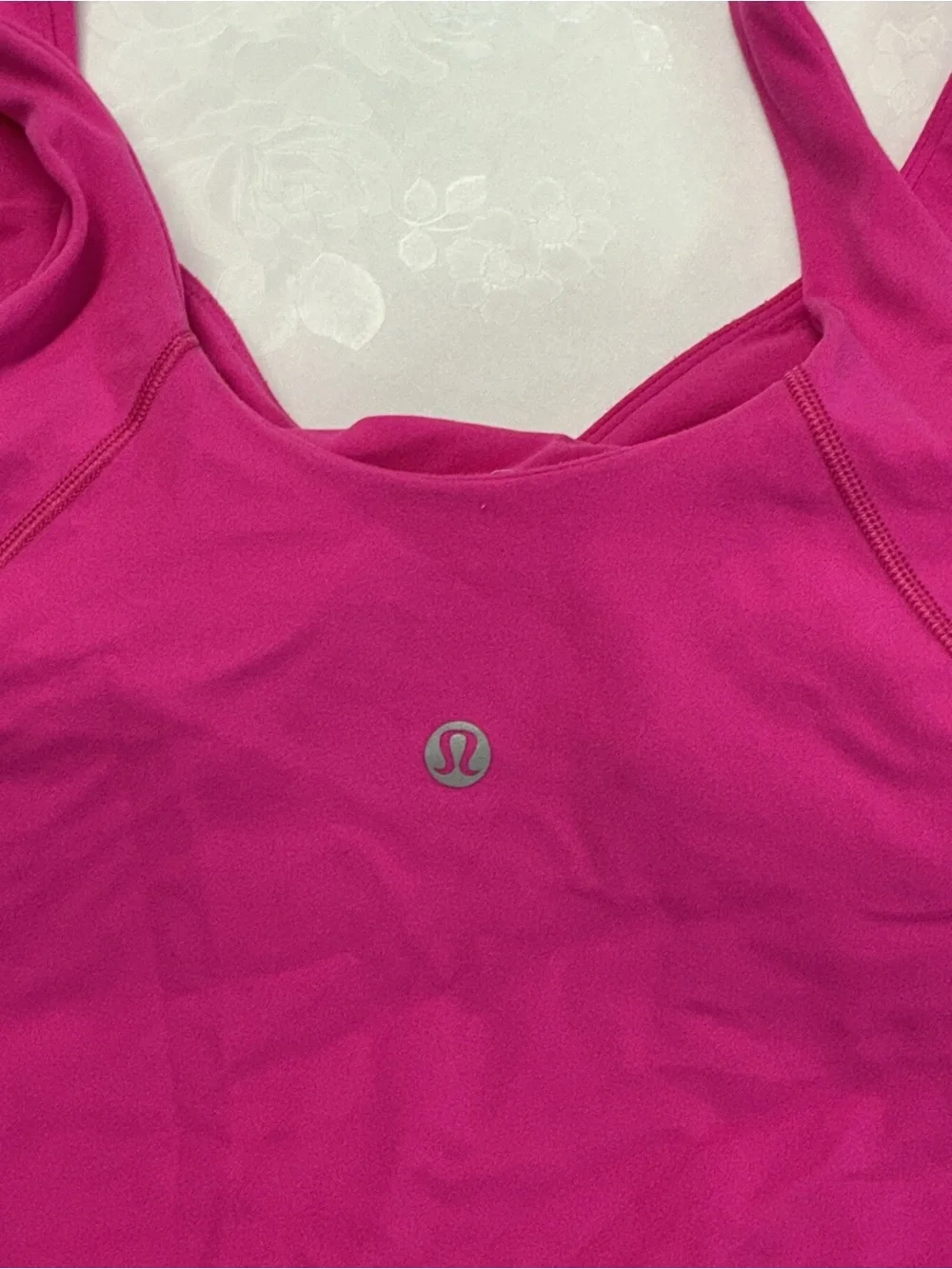 Women’s V-Neck Crop Tank Top - Bright Pink